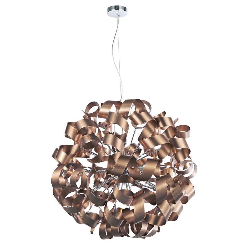 Rawley 12 light brushed copper