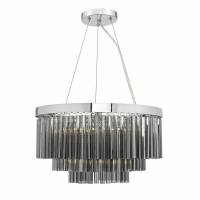 Giovana  5 light polished chrome smoked glass